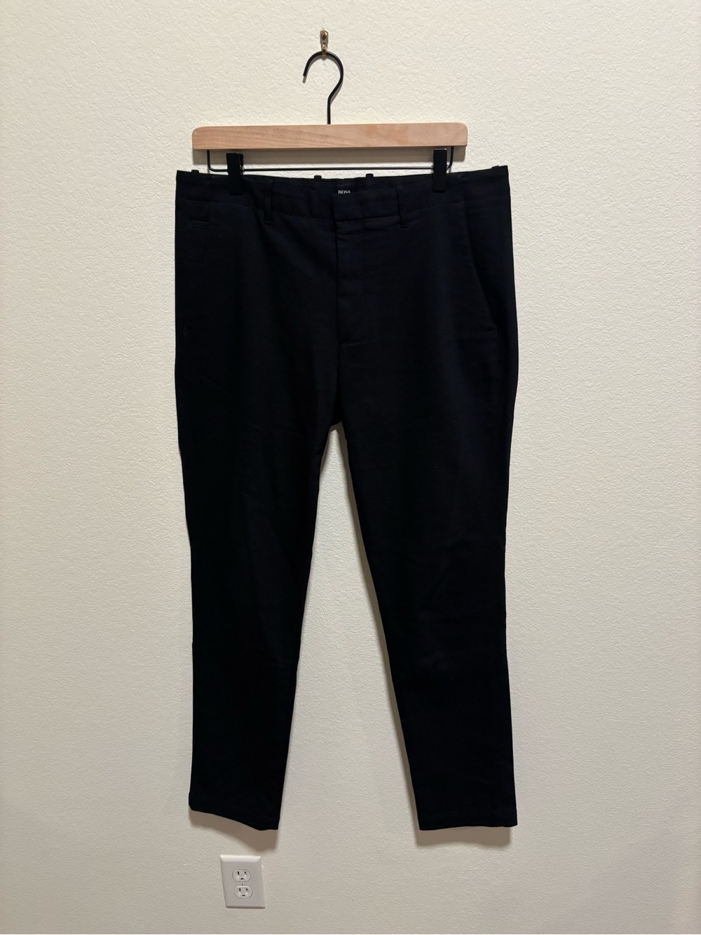 Boss Hugo X Merceds Benz AMG Men's Black Dress Pants - Tailored Slim Fit